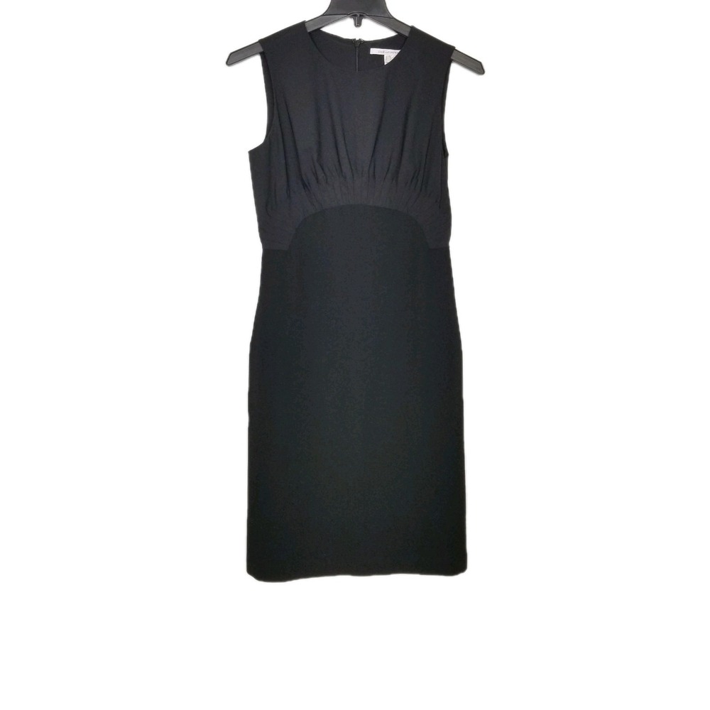 Diane‎ Von Furstenberg Women Black Sheath Dress Sz 10 Sleeveless Classic Office